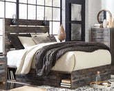 Tampa Furniture Outlet Lutz - Ashley Furniture - Drystan Bedroom - Queen Panel Bed with 2 Storage Drawers / Multi - B211B10